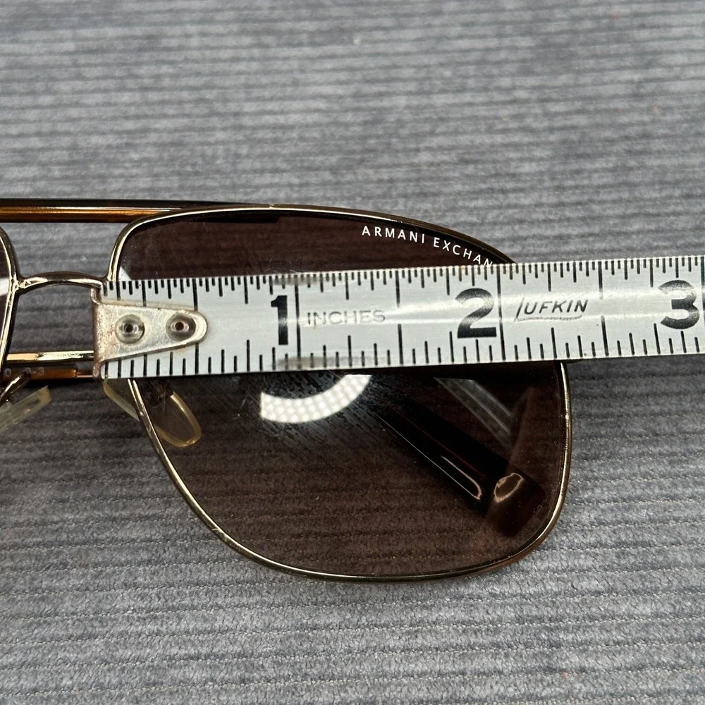 Armani Exchange AX181/S Aviator Y2K Sunglasses Brown Metal Tortoise 62-12-140